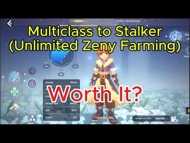 Ragnarok M Classic: Unlimited Zeny Farming is Real? Should You Multiclass Into Stalker?