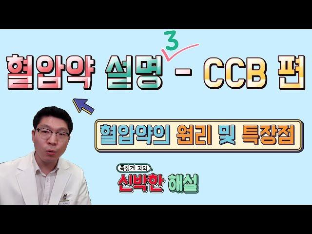 혈압약 설명 3편 CCB ㅣ작용원리 및 특장점 시원하게 풀어드립니다 ㅣ 칼슘채널차단제