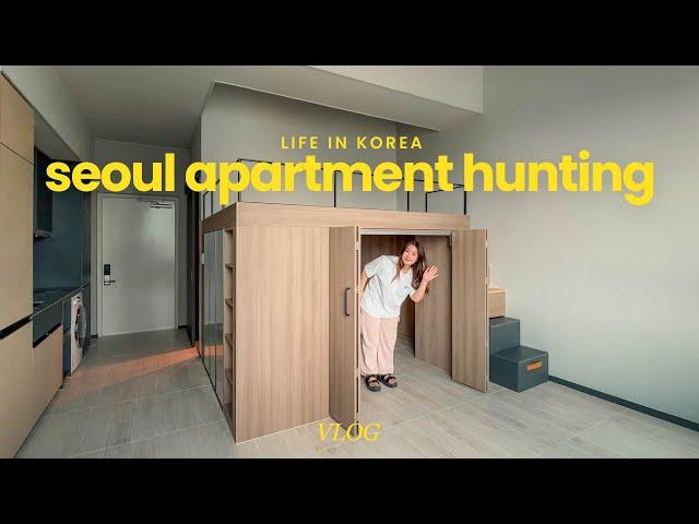 seoul vlog | apartment hunting in korea, 17 room tours, loft, co-living apartments, rose village