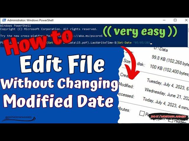 How To Edit Any File Without Changing Modified Date