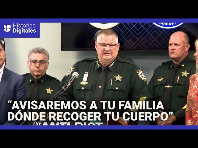 “Te mataremos”: un alguacil de Florida amenaza con matar a manifestantes