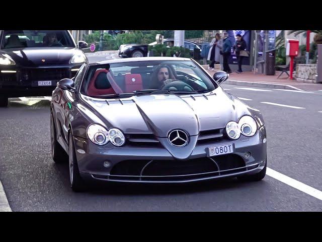 SUPERCARS in MONACO 2023 -1- ( SLR Roadster, SF90 Stradale, 2x296 GTB, Emira, 2xPhantom...)