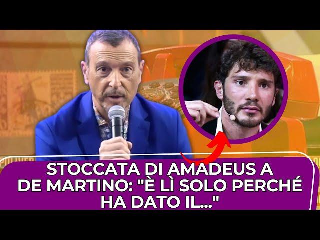  Amadeus, la stoccata a Stefano: "La verità è che…