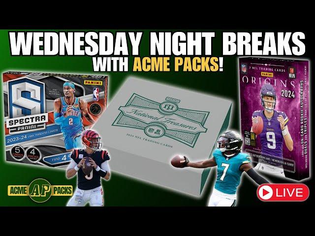 NATIONAL TREASURES & ORIGINS FOOTBALL! Wednesday Night Sports Card Group Breaks!