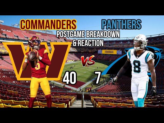 Commanders Blow Out the Panthers 40-7 Post Game Reaction & Breakdown. Jayden Daniels Injury Update