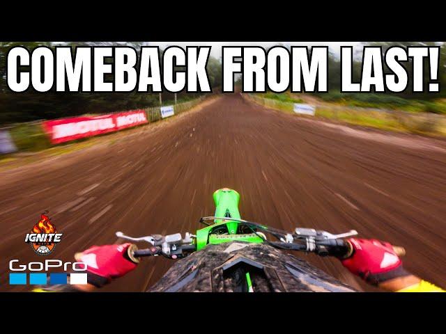 GoPro: Jack Chambers MX2 Race 1 from MXGB Rd 5 Hawkstone Park (FIRST TURN CRASH)