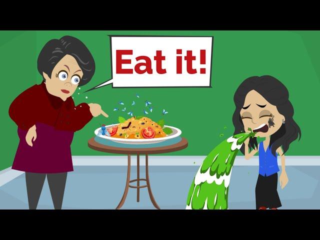 Ms. Noodle makes FOOD for Nora | Funny English Animated Story | Nora English