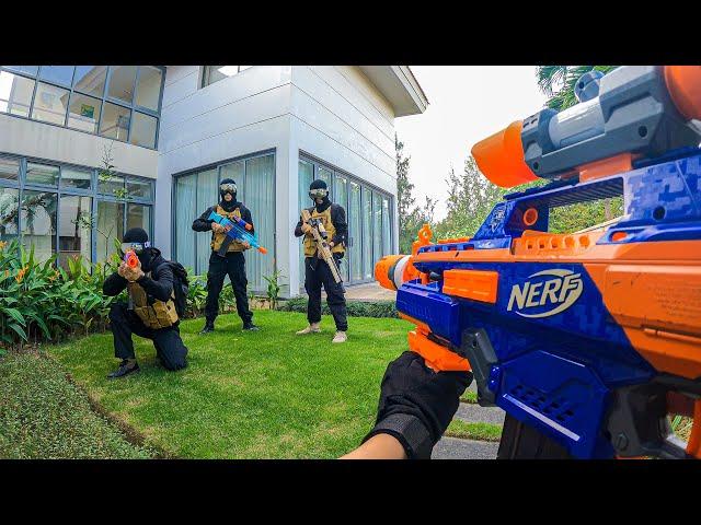 Nerf War: HUGE Mansion Battle 2