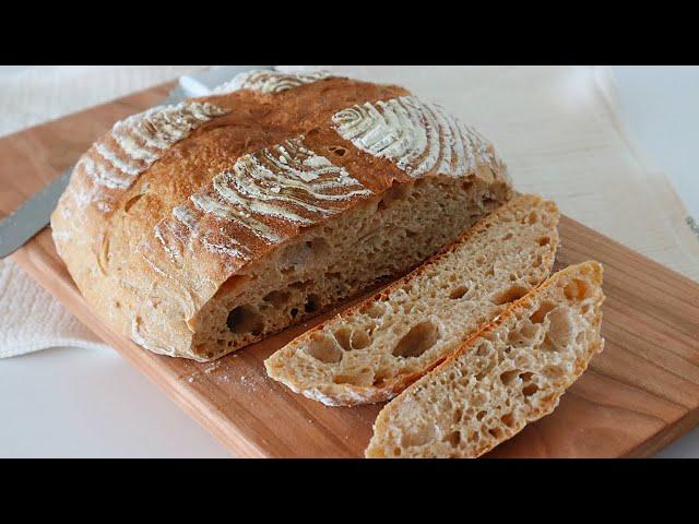 Eggless / No-Knead Easy Whole Wheat Bread Recipe