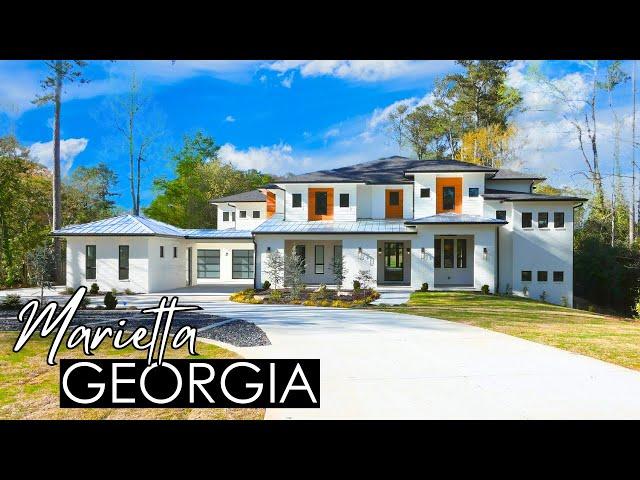 New STUNNING 6 Bedroom, 7.2 Bath LUXURY Home w/IN LAW Suite On Basement For Sale in Marietta, GA