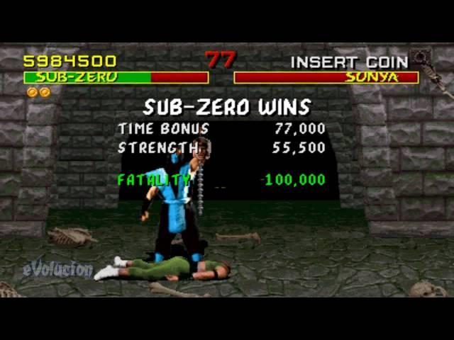 Mortal Kombat (Arcade) Sub-Zero Run-through (60FPS)