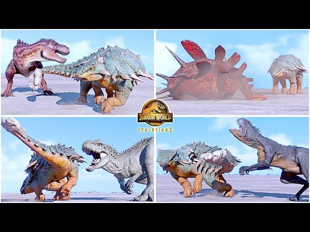 Destroyer Bumpy the Ankylosaurus VS All Dinosaurs Killing Animations  Jurassic World Evolution 2