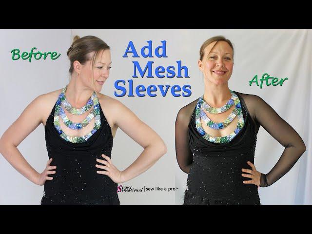 Add Mesh Sleeves for a New Ballroom or Skating Dress Look