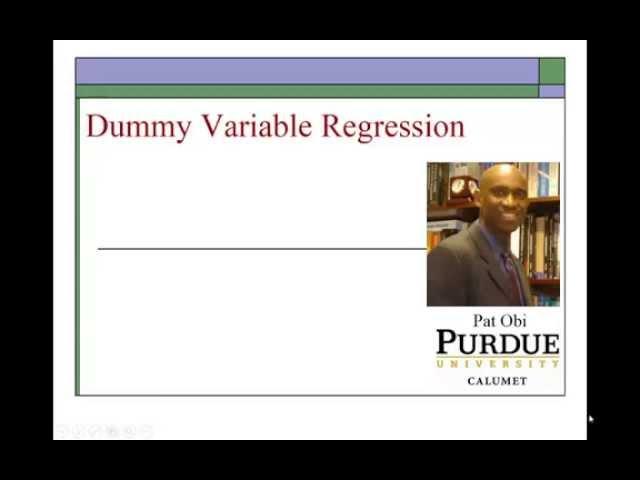 Dummy Variable Regression