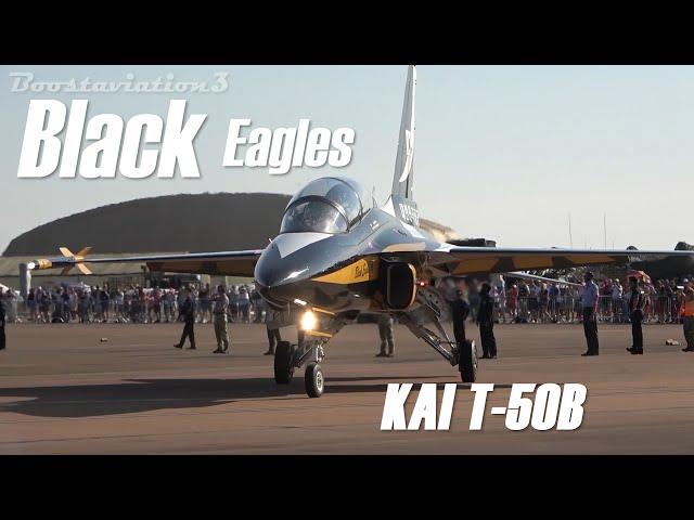 KAI T50-B aircraft of the BLACK EAGLES during their Air Show at RIAT 2022