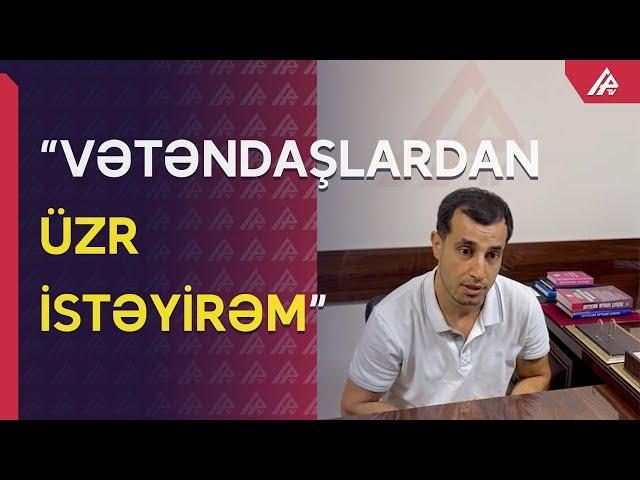 Xəzər dənizinə “köpəkbalığı” buraxan şəxs üzr istədi - APA TV