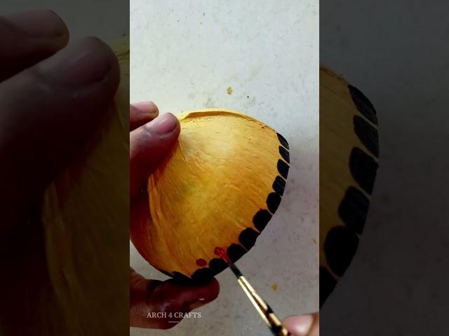 coconut shell simple painting idea #shorts