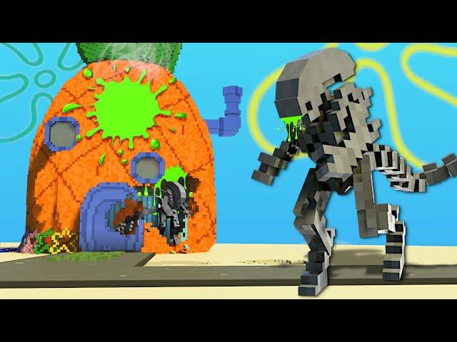 XENOMORPH DESTROYS SPONGEBOB! (Teardown)