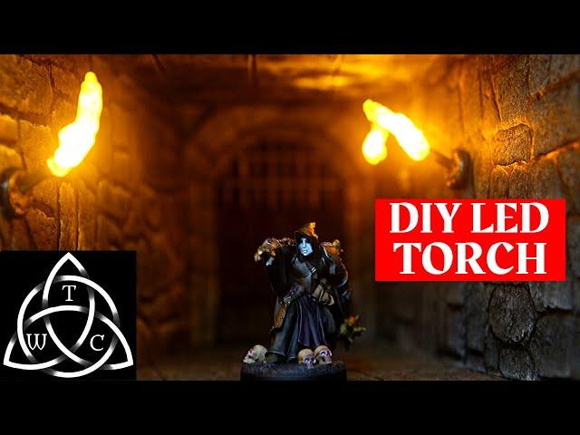 No Wiring Flickering LED Torch for D&D