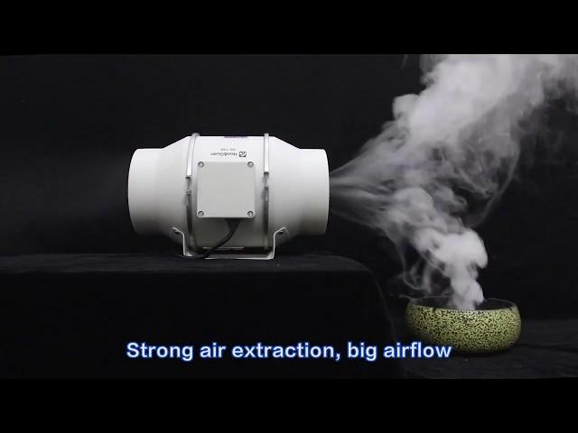 6 Inch Mixed Flow Inline Fan | Powerful Quiet Ventilation Fan for Hydroponic Garden Growing