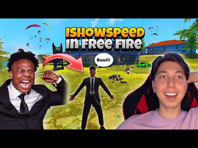 ISHOWSPEED IN FREE FIRE  - is he pro Player ⁉️ - Mehdix Free Fire