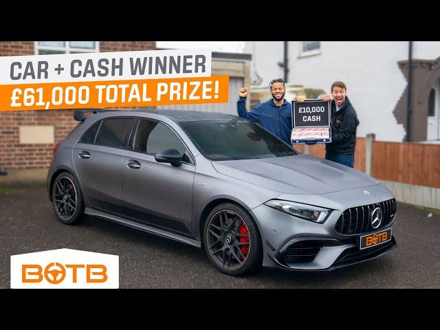 Student wins £51,000 Mercedes AMG A45-S & £10,000 with BOTB!