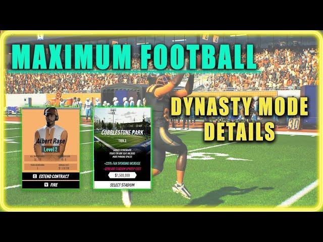 Maximum Football - First Look at Dynasty Mode