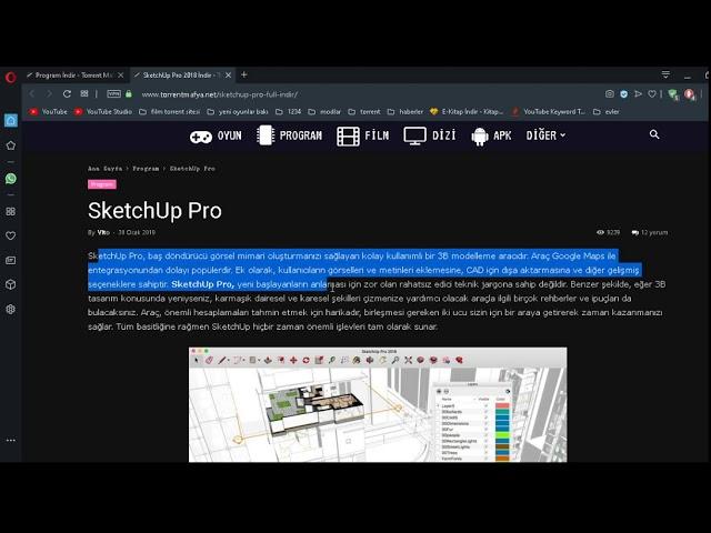 SketchUp Pro Full Sürüm İndir