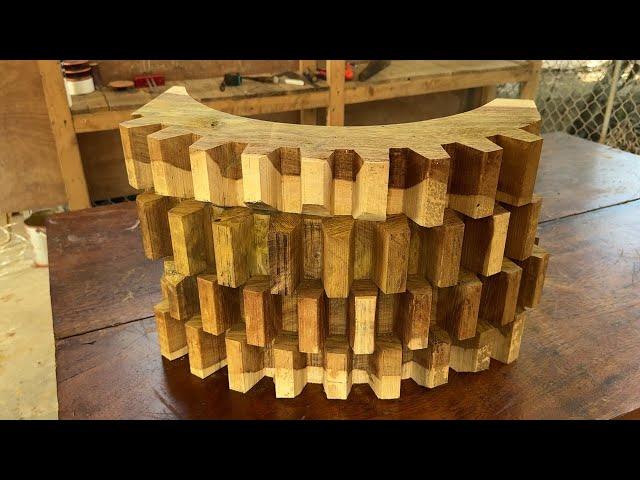 Great Creativity With Wood. Build A Unique Table Inspired By Mechanical Gears.