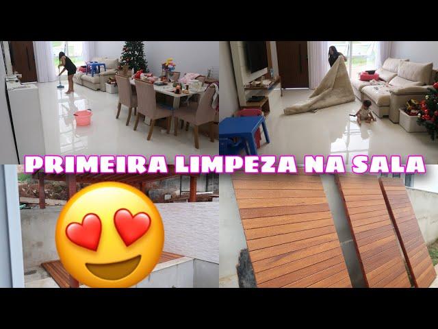 NOSSO PERGOLADO E DECK DE MADEIRA ESTÃO PRONTOS | OLHA COMO FICOU + QUANTO CUSTOU | LIMPEZA NA SALA