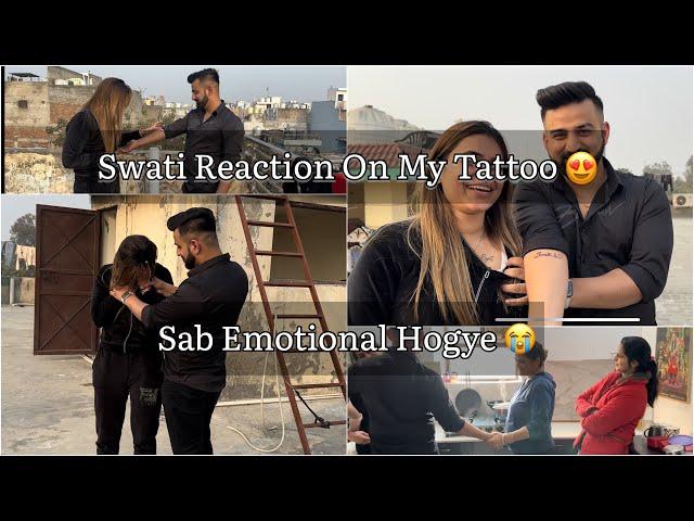 Swati’s Reaction On My Tattoo  | Emotional Hogyi Mom Bhi  @rajatbornstar #couplevlog #tattoo