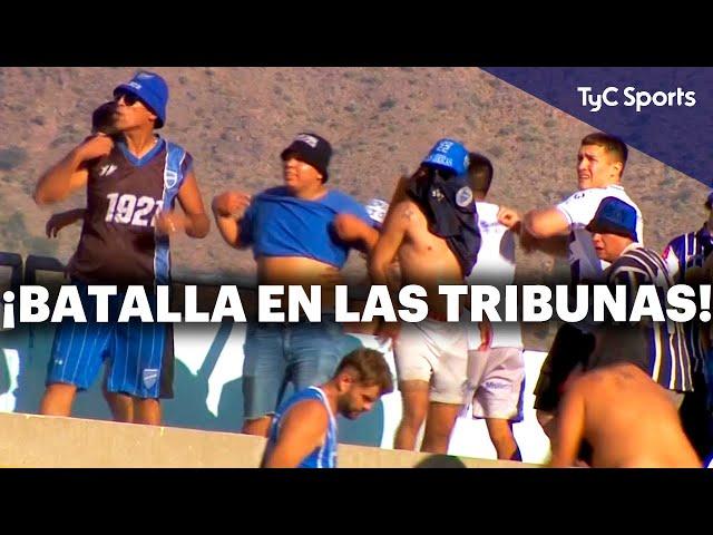 ESCÁNDALO  BATALLA ENTRE HINCHAS DE GODOY CRUZ Y SAN MARTÍN (SJ) | POLICÍA, BOMBEROS, INCIDENTES Y+