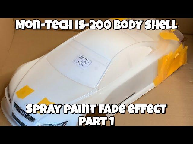 Mon-Tech IS-200, Schumacher Asphalt Pre-Cut - RC Body Shell - Spray Paint Fade Effect Part 1