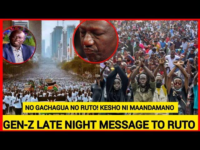 BREAKING‼️Gachagua supporters&GEN-Z late night message to Ruto ahead of Kindiki swearing in tomorrow