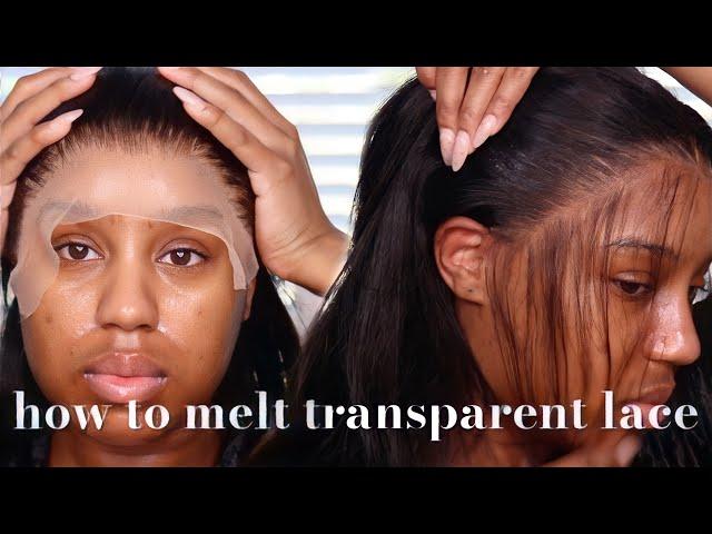 HOW TO MELT TRANSPARENT LACE (FOR BROWN SKIN) | KISSLOVE HAIR