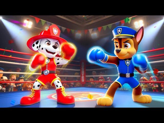 CHASE x MARSHALL Kickboxing Battle!! The Winner Is...?| Paw Patrol Ultimate Rescue | Rainbow 3