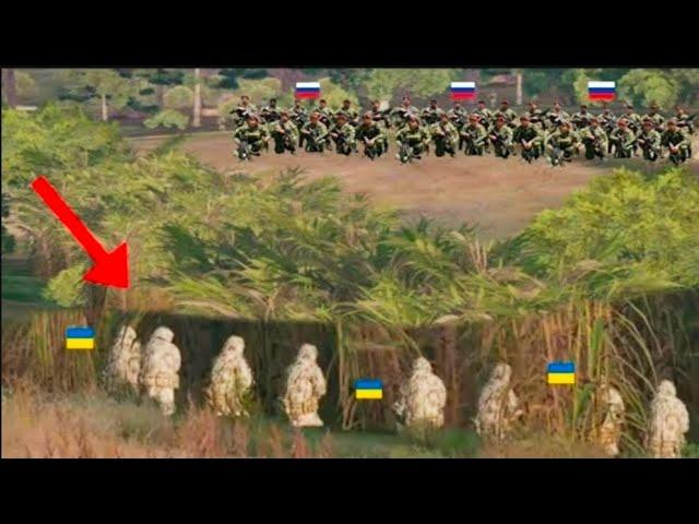 PANIC, Ukrainian snipers hide in the bushes welcoming the arrival of Russian troops