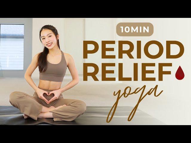 10min Yoga for Period Cramps, PMS🩸| Protect Uterus & Relax Mind (100% works)