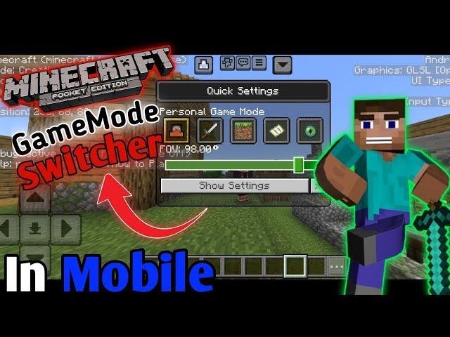 How to change Minecraft PE into Minecraft PC | how to get gamemode switcher Minecraft PE for mobile