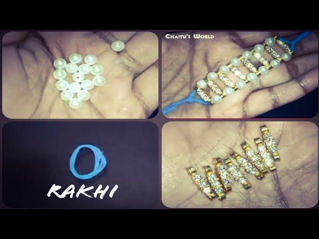 How to make beautiful rakhi at home for raksha bandhan || (raksha bandhan making)