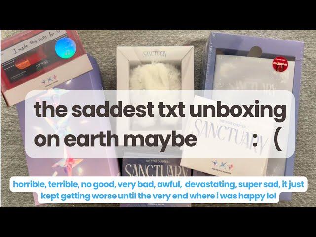 the worst txt unboxing ever probably | angel, merch, weverse, sanctuary, cassette