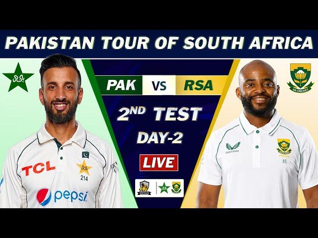 PAKISTAN vs SOUTH AFRICA 2nd TEST Match LIVE | PAK vs SA TEST MATCH LIVE COMMENTARY | DAY 2