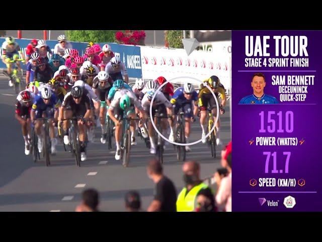 Unreal Sam Bennett sprint at the UAE Tour 