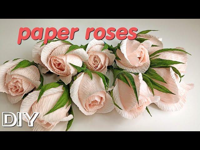 Красивые Бутоны РОЗ за 5 минут DIY How to Make Paper RosesPaper Flower. Rose Flower From Paper