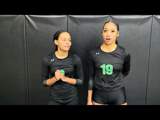 UAM Volleyball: Postgame Interview w/ Mia Smalls & Holiday Ellis (vs. Southern Nazarene)