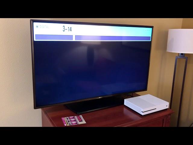 How to access HDMI ports on a LG Commercial TV with no input button