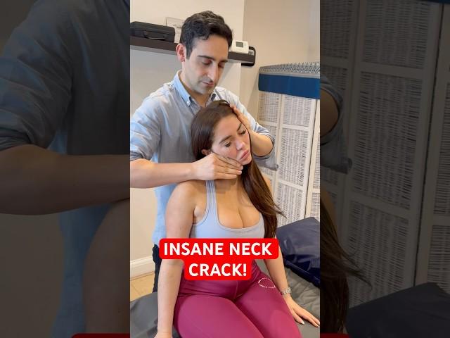 INSANELY LOUD AND SATISFYING NECK CRACK! #asmr #satisfying #osteopath #chiropractic
