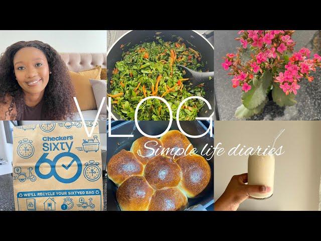 VLOG - simple life diaries, made rolls from scratch , spinach recipe, few days with me | Neilwe K