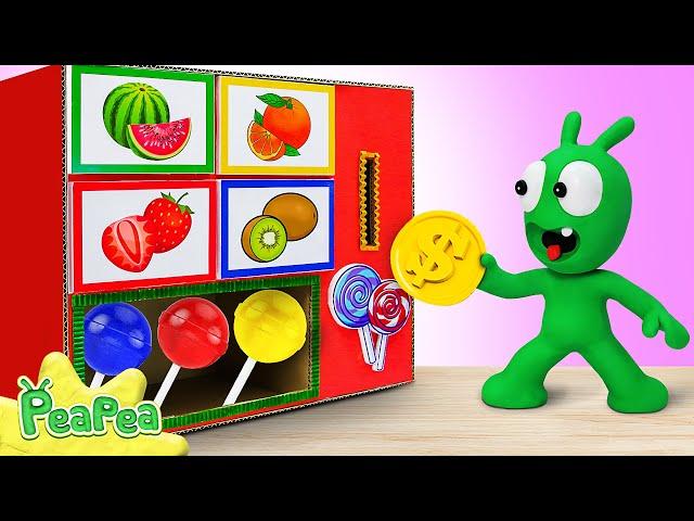 Pea Pea Plays with the Candy Vending Machine | Cartoon for kids - Pea Pea