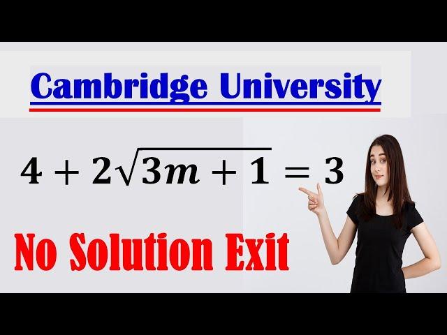 A very tricky Cambridge University Admission Algebra Exam | Entrance Aptitude Test | Find m!!